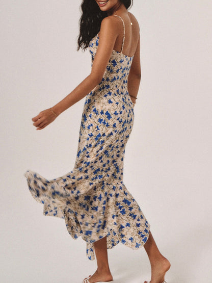 Blue Iris Garden Maxi Dress