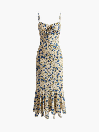Blue Iris Garden Maxi Dress