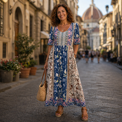 Maia | Vestito con motivo fantasia