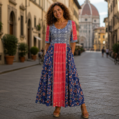 Maia | Vestito con motivo fantasia