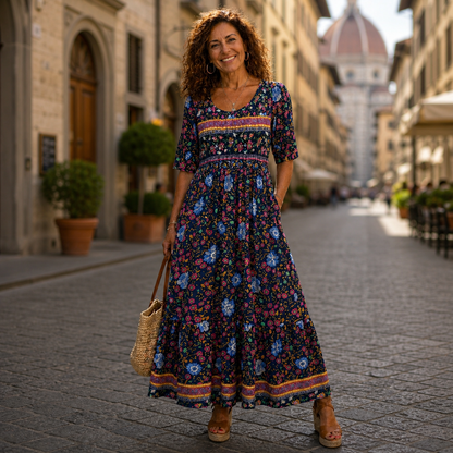 Maia | Vestito con motivo fantasia