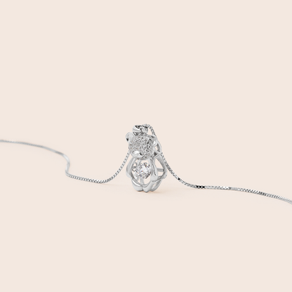 Collana Orso Scintillante con Pietra Danzante