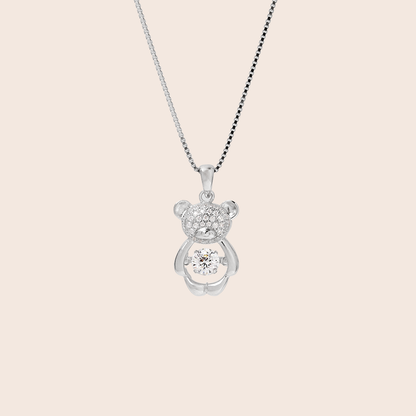 Collana Orso Scintillante con Pietra Danzante