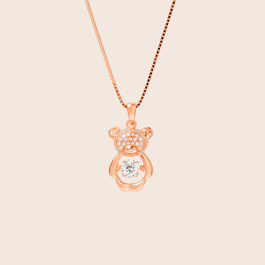 Collana Orso Scintillante con Pietra Danzante