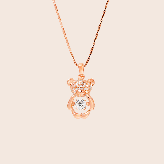 Collana Orso Scintillante con Pietra Danzante