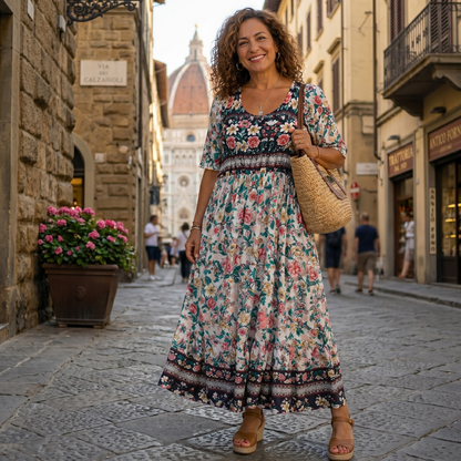 Maia | Vestito con motivo fantasia