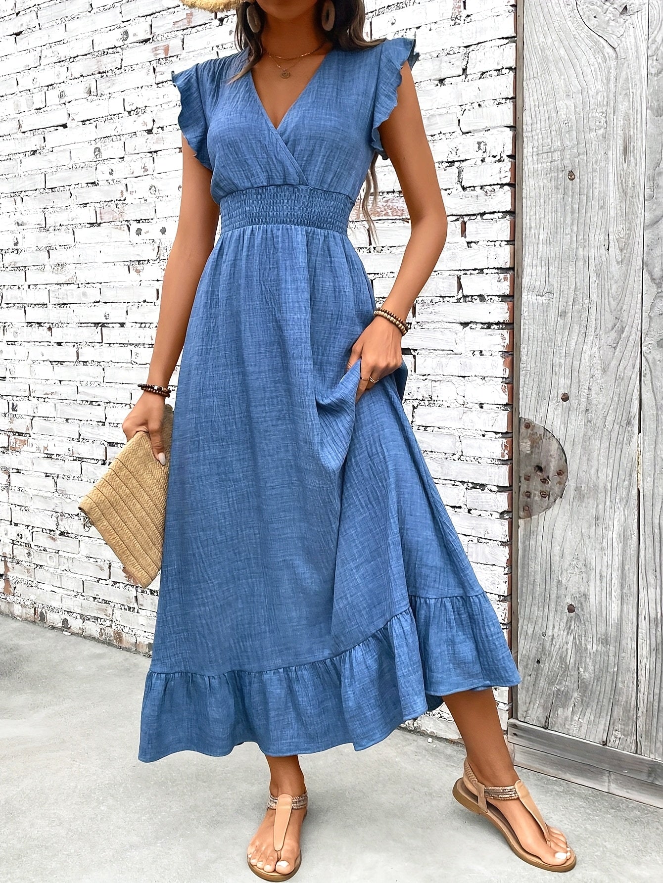 Vanessa - vestito con collo a V