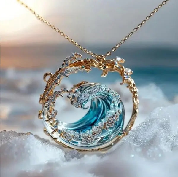 Collana con onda dell'oceano